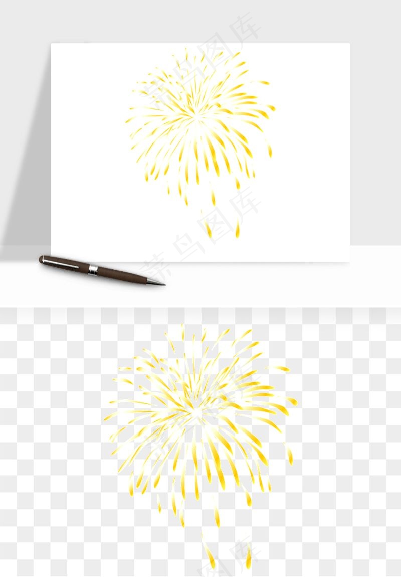 卡通烟花烟火礼花png免抠
