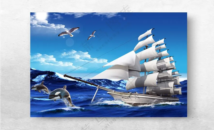 扬帆起航启航扬帆起航背景海报