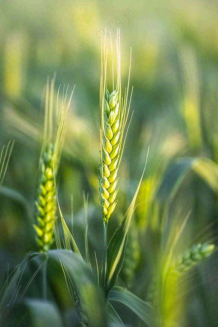 小麦绿色农田小满芒种摄影图