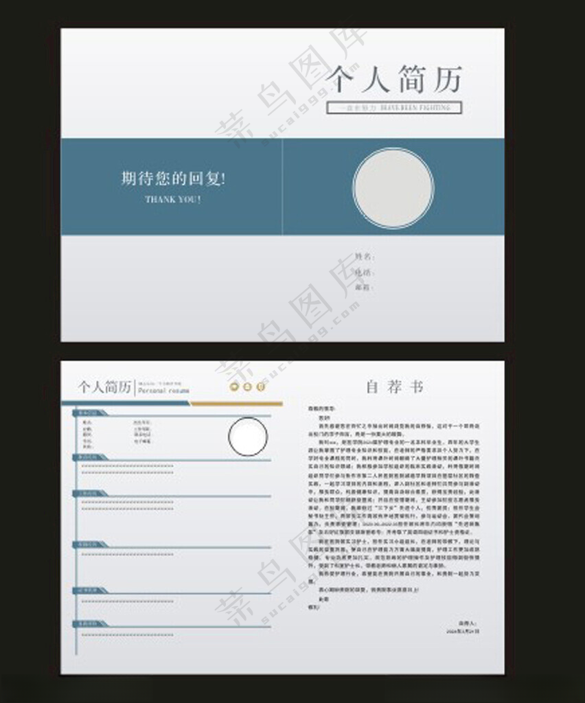 个人简历模板简历自荐书