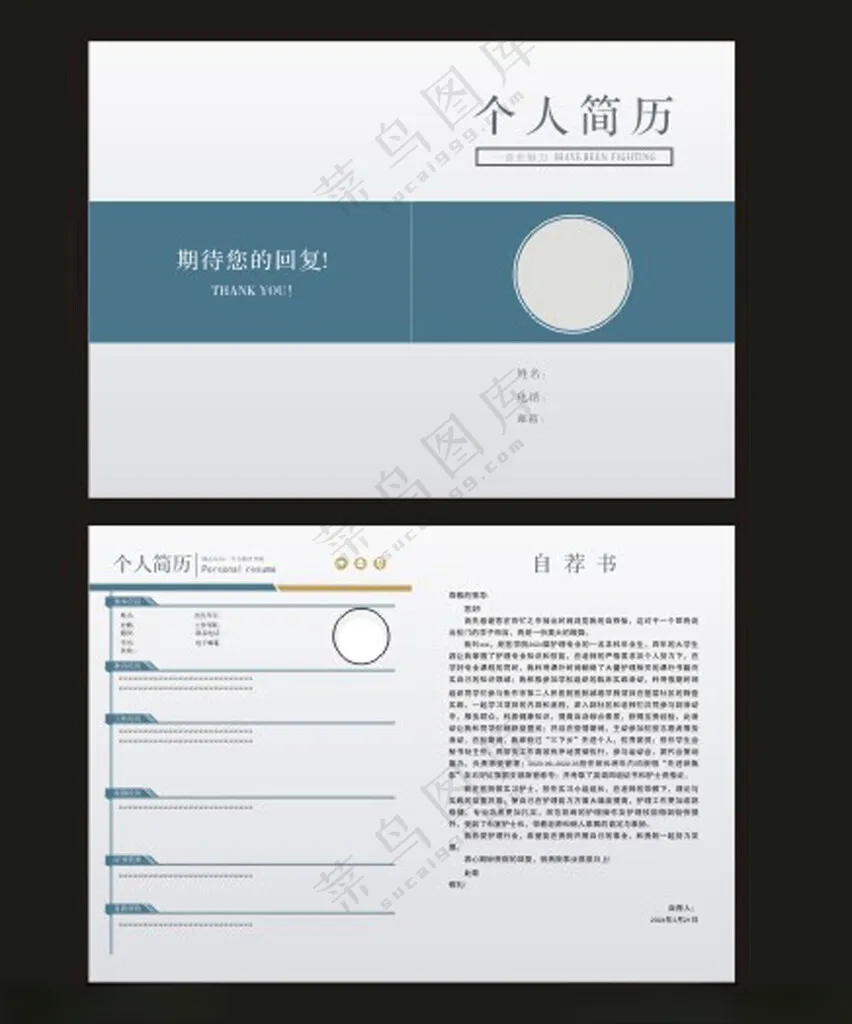个人简历模板简历自荐书