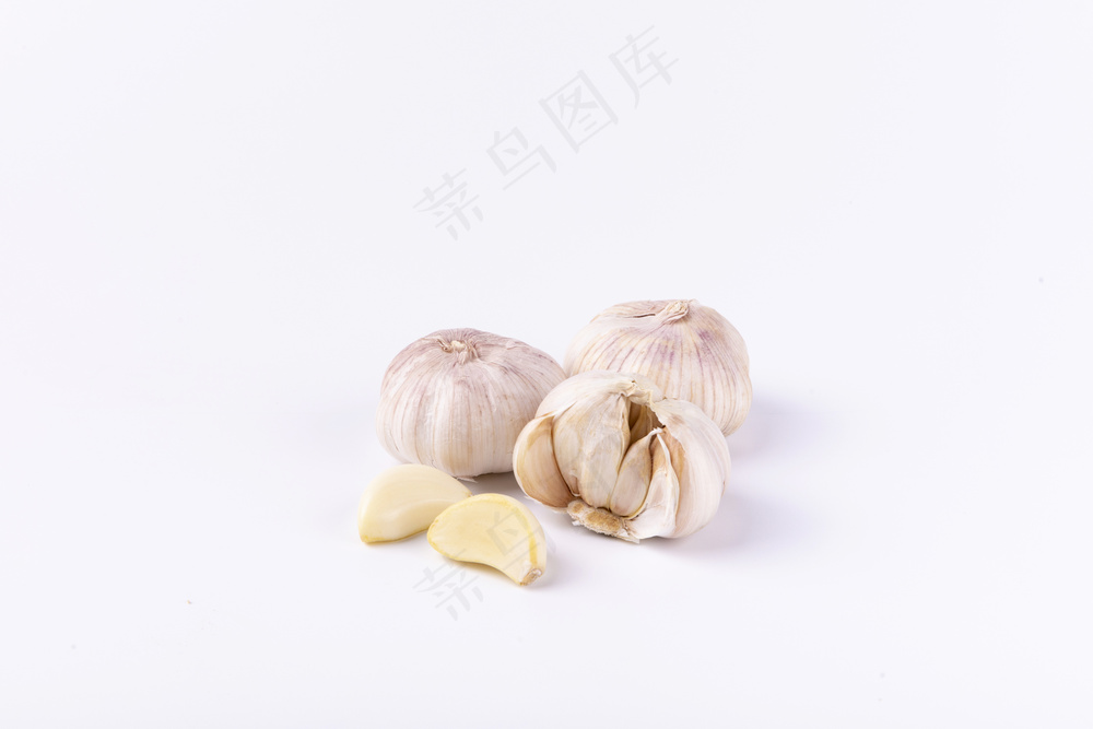 新鲜大蒜佐料食材背景