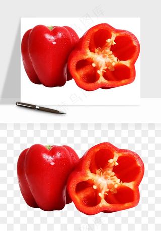青圆椒蔬菜png免抠
