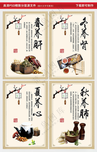 四季养生中医健康文化设计
