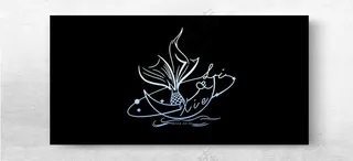 海洋元素婚礼logo浪花设计