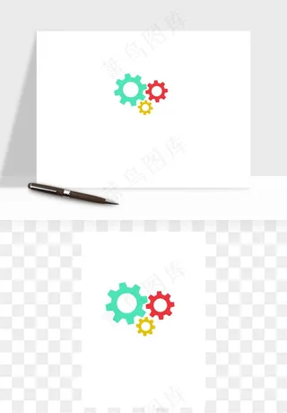 商务科技齿轮组矢量png免抠