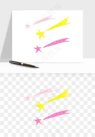 卡通小星星五角星闪光png免抠
