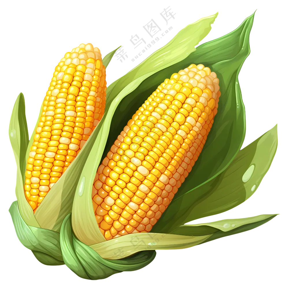 玉米插画元素