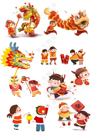 春节除夕过年喜庆元素大合集