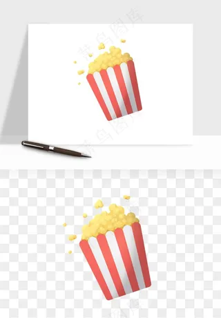 爆米花小吃png免抠