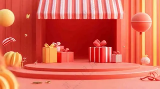 年货节促销电商背景