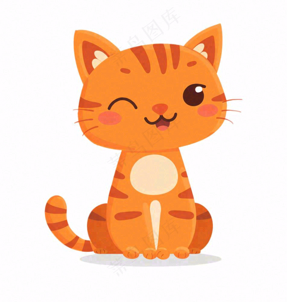 小猫猫咪宠物动物卡通插画免抠