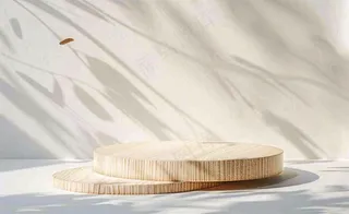 美妆护肤3d展台清新背景