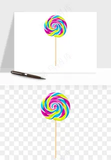 棒棒糖圈圈糖png免抠