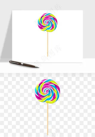 棒棒糖圈圈糖png免抠