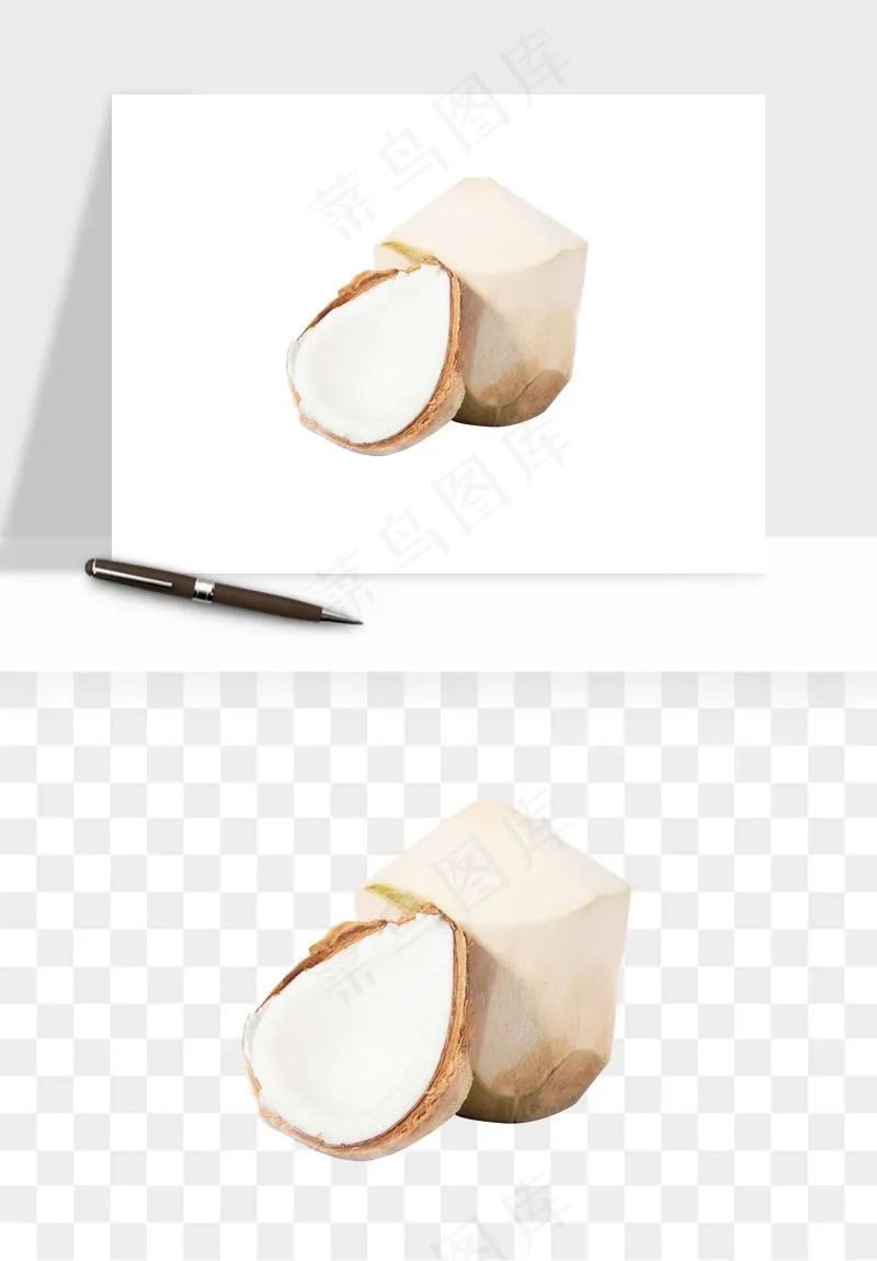 椰子椰果水果png免抠