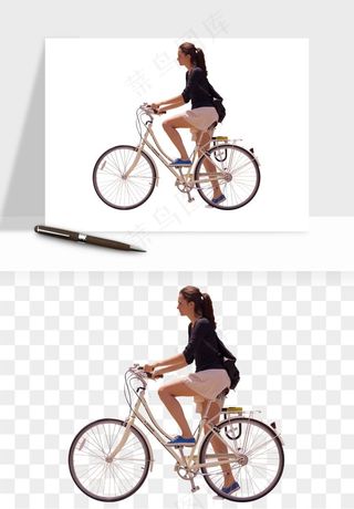 骑行人物自行车手png免抠