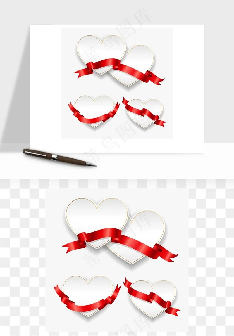 蝴蝶结丝带彩带矢量png免抠