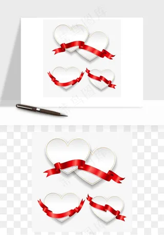 蝴蝶结丝带彩带矢量png免抠