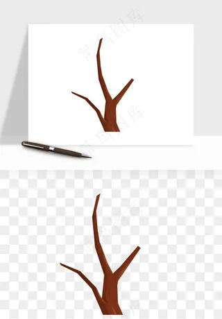 卡通树干枯树树林png免抠