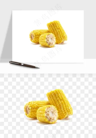 玉米带叶玉米png免抠