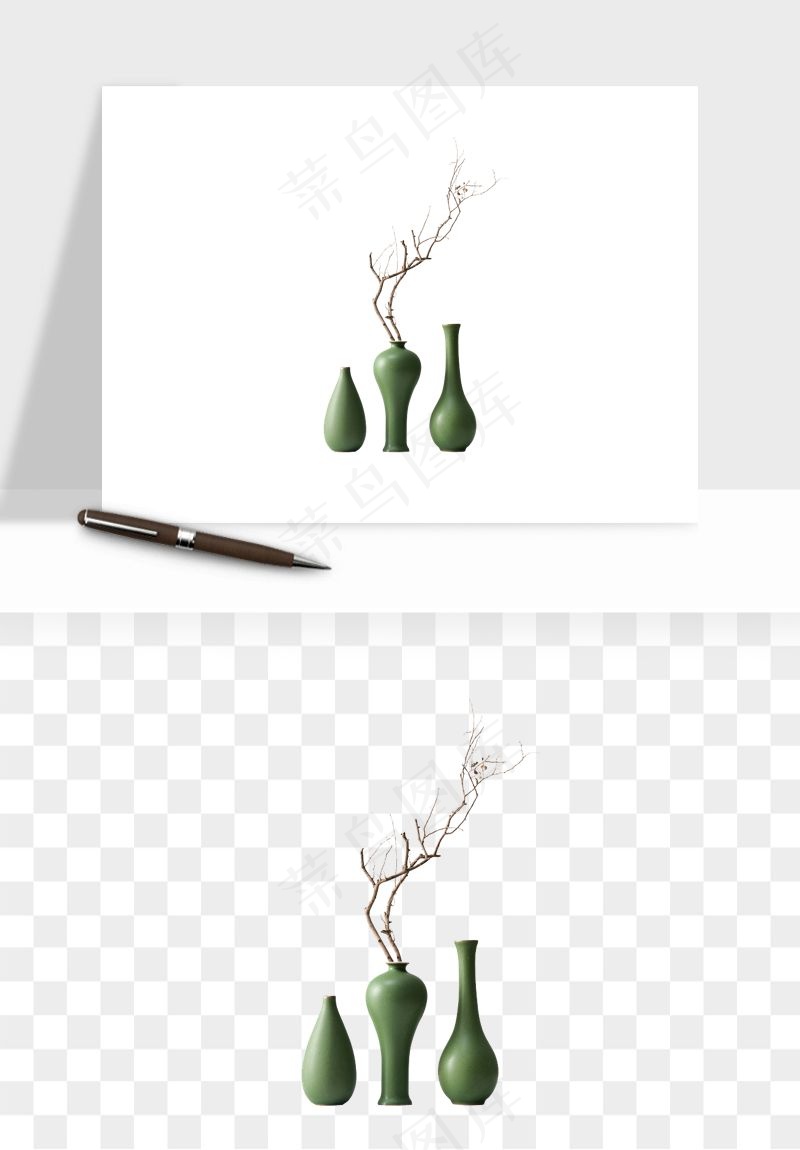 花瓶摆件花艺png免抠图