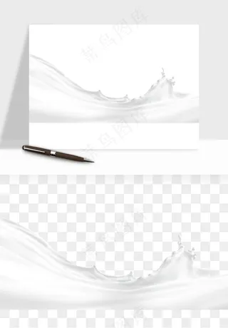 飞溅的牛奶牛奶杯元素png免抠