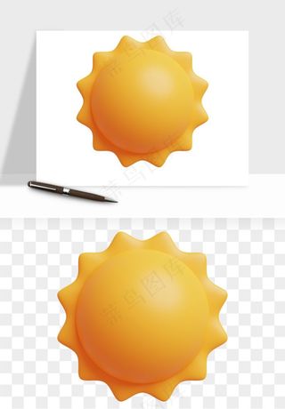 立体天气图标png免抠