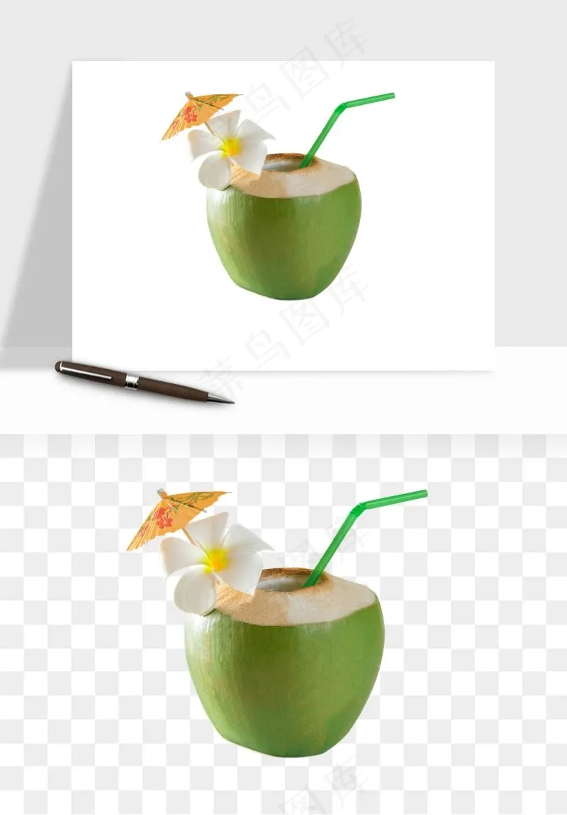 椰子椰果水果png免抠