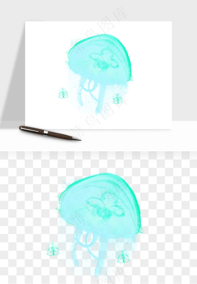 水母章鱼海底生物png免抠图