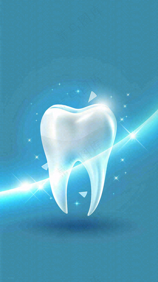 牙医牙科牙齿清洁美白插画背景