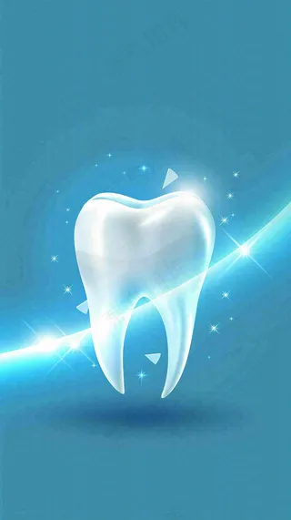 牙医牙科牙齿清洁美白插画背景