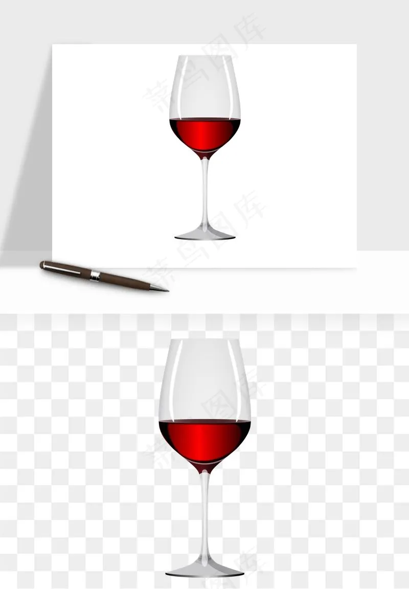 红酒玻璃酒杯png免抠