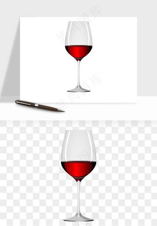 红酒玻璃酒杯png免抠