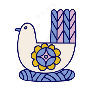 鸽子 鸟类装饰 民族风装饰小元素