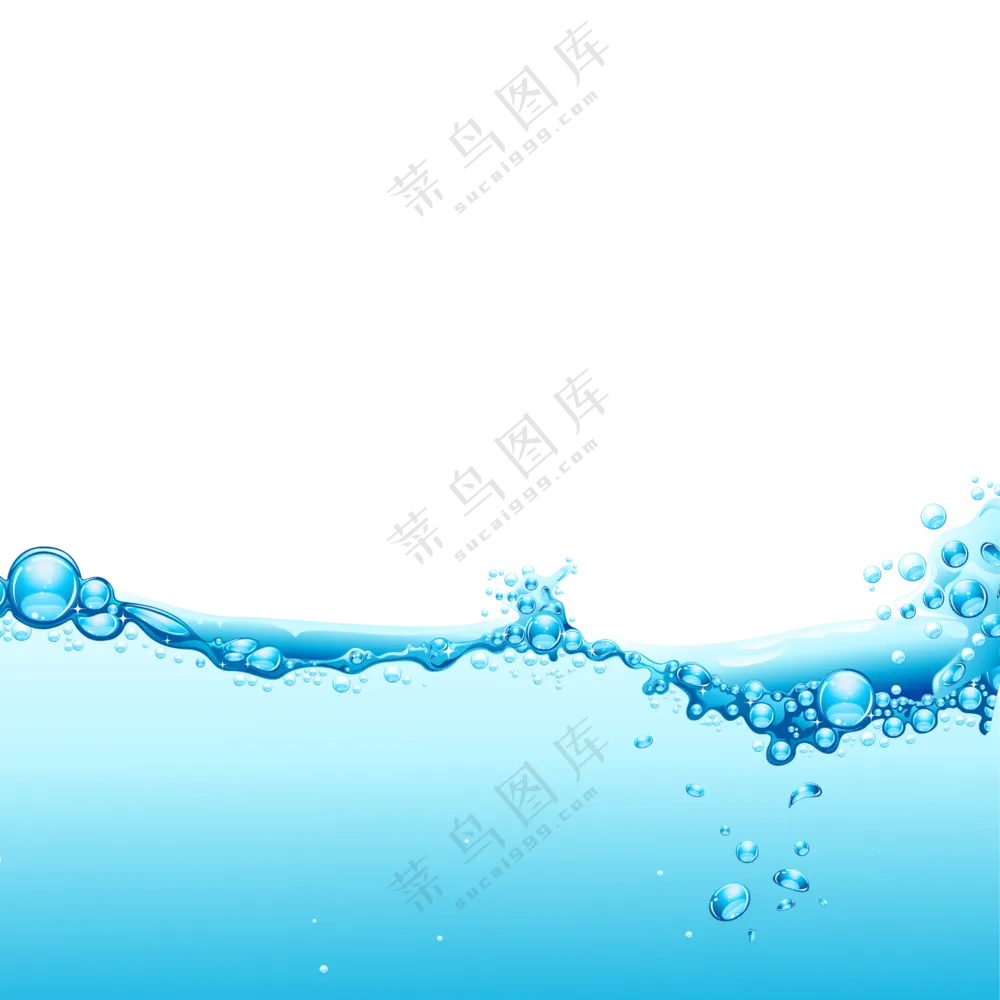 清澈水中的梦幻泡泡等免抠图片素材