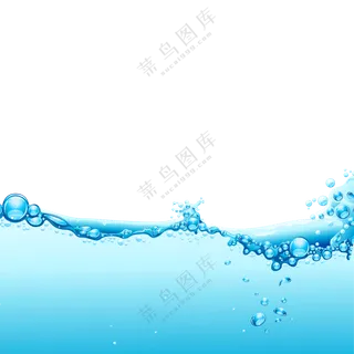 清澈水中的梦幻泡泡等免抠图片素材