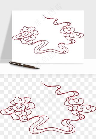 国潮祥云矢量png免抠