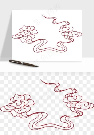 国潮祥云矢量png免抠