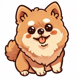 小狗宠物动物卡通插画免抠