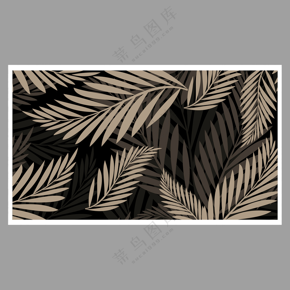 简约抽象装饰叶子背景