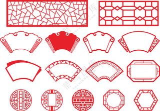 边框花边矢量图形