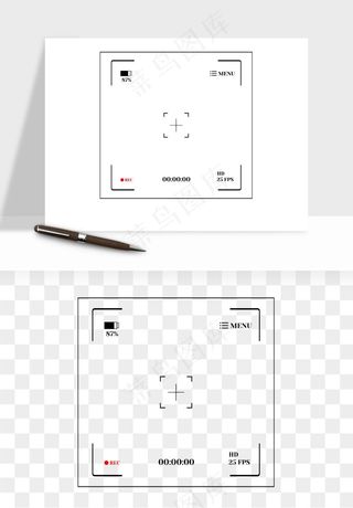 相机取景框屏幕边框png免抠