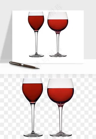 红酒玻璃酒杯png免抠