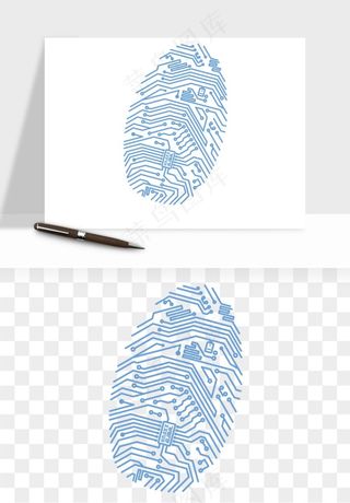 指纹手指纹路png免抠