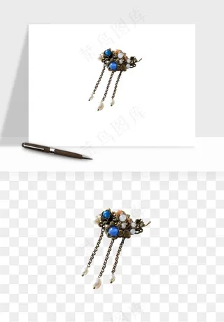 古风发簪头饰配饰png免抠