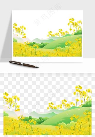 油菜花田png免抠