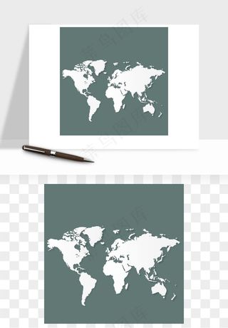世界地图矢量png免抠