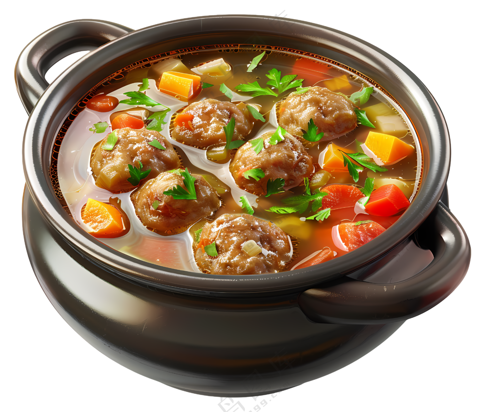 美味的肉丸汤