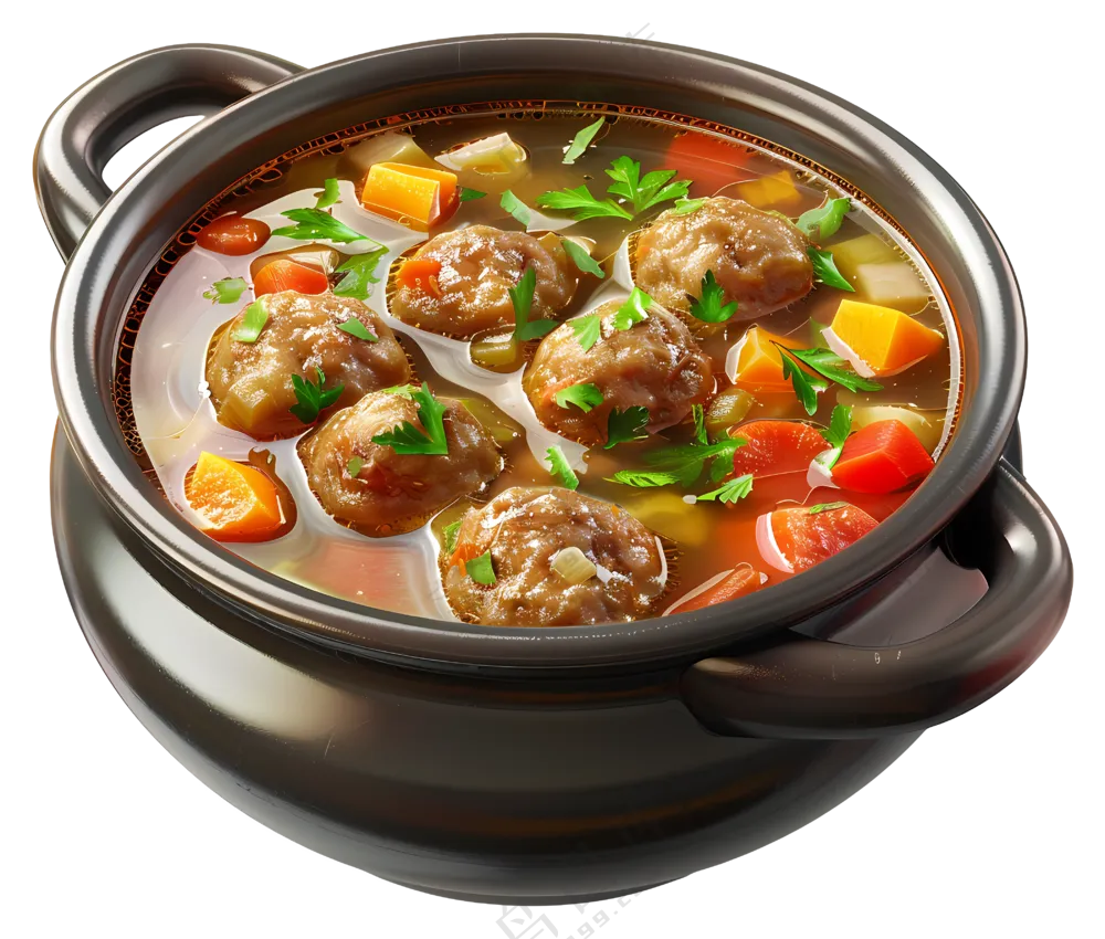 美味的肉丸汤